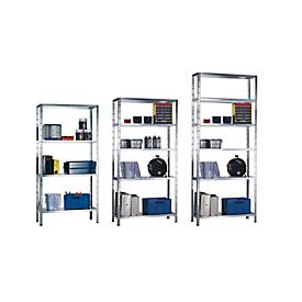 Steckregal, H 1800 x B 1000 x T 350 mm, verzinkt