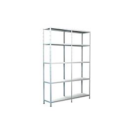 Steckregal, H 2000 x B 1400 x T 350 mm, weiß