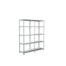 Steckregal, H 2000 x B 1600 x T 500 mm, weiß