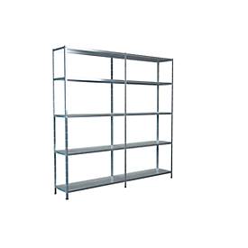 Steckregal, H 2000 x B 2000 x T 350 mm, verzinkt