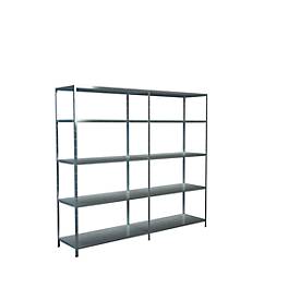 Steckregal, H 2000 x B 2200 x T 500 mm, verzinkt