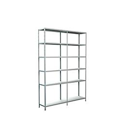 Steckregal, H 2300 x B 1600 x T 350 mm, weiß