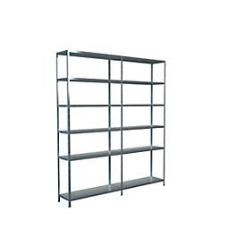Steckregal, H 2300 x B 2000 x T 350 mm, verzinkt