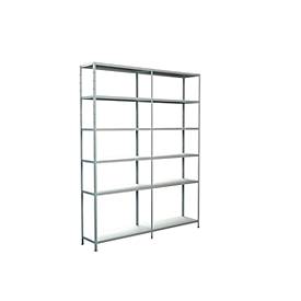 Steckregal, H 2300 x T 350 mm, weiß