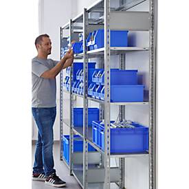 Steckregal MULTIplus150 Express, 5 Fachböden, Tragkraft 150 kg/Boden, Feldlast 1300 kg, B 1000 x H 2000 mm, diverse Tiefen