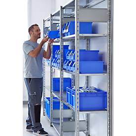 Steckregal MULTIplus150 Express, 5 Fachböden, Tragkraft 150 kg/Boden, Feldlast 1300 kg, B 1000 x H 2000 mm, diverse Tiefen