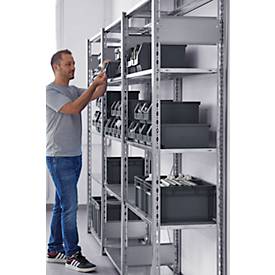 Steckregal MULTIplus150 Express, 5 Fachböden, Tragkraft 150 kg/Boden, Feldlast 1300 kg, B 1000 x H 2000 mm, diverse Tiefen