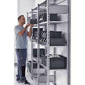 Steckregal MULTIplus150 Express, 5 Fachböden, Tragkraft 150 kg/Boden, Feldlast 1300 kg, B 1000 x H 2000 mm, diverse Tiefen