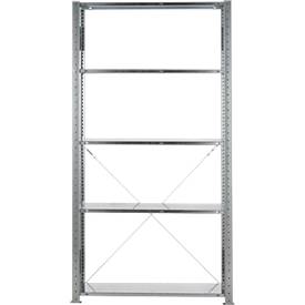 Steckregal MULTIplus150 Express, 5 Fachböden, Tragkraft 150 kg/Boden, Feldlast 1300 kg, B 1000 x T 300 x H 2000 mm, Stahl