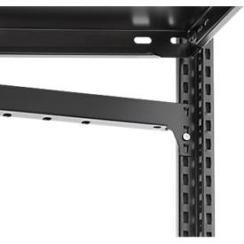 Steckregal ORDO Business, Grundregal, modular, 5 Fachböden, Fachlast 185 kg, Feldlast 1200 kg, B 1360 x T 435 x H 2000 mm, Stahl, schwarz