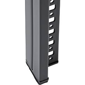 Steckregal ORDO Home, Grundregal, 3 Fachböden, multifunktional, mobil, B 1060 x T 435 x H 1750 mm, tiefschwarz matt RAL 9005