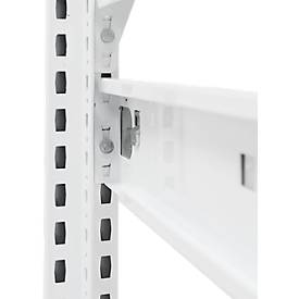 Steckregal ORDO Home, Grundregal, 3 Fachböden, multifunktional, mobil, B 1060 x T 435 x H 1750 mm, verkehrsweiß RAL 9016