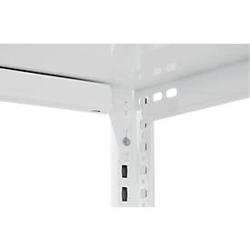 Steckregal ORDO Home, Grundregal, 3 Fachböden, multifunktional, mobil, B 1060 x T 435 x H 1750 mm, verkehrsweiß RAL 9016