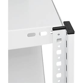 Steckregal ORDO Home, Grundregal, 3 Fachböden, multifunktional, mobil, B 1060 x T 435 x H 1750 mm, verkehrsweiß RAL 9016