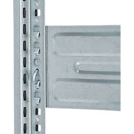 Steckregal ORDO Industry, Grundregal, modular, 5 Fachböden, Fachlast 130 kg, Feldlast 1000 kg, B 810 x T 535 x H 2500 mm, Stahl verzinkt