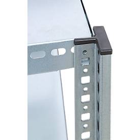 Steckregal ORDO Industry, Grundregal, modular, 5 Fachböden, Fachlast 140 kg, Feldlast 1200 kg, B 1060 x T 535 x H 2000 mm, Stahl verzinkt