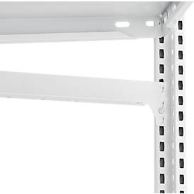 Steckregal ORDO Professional, Grundregal, modular, 5 Fachböden, Fachlast 140 kg, Feldlast 1200 kg, B 1060 x T 535 x H 2000 mm, Stahl, verkehrsweiß RAL 9016