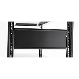 Steckregal Schulte Lagertechnik MULTIplus 150, Anbauregal mit Längenriegel, 5 höhenverstellbare Fachböden, bis 1300 kg, B 1000 x T 500 x H 2000 mm Stahl, schwarz