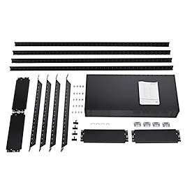 Steckregal Schulte Lagertechnik MULTIplus 150, Grundregal mit Längenriegel, 5 höhenverstellbare Fachböden, bis 1300 kg, B 1000 x T 500 x H 2000 mm Stahl, schwarz