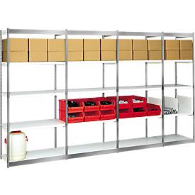 Steckregal Stora 100, Abschlussrahmen für 6 Böden, alusilber