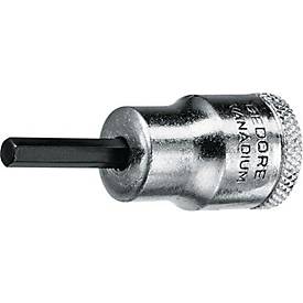 Steckschlüsseleinsatz IN 30 3/8 Zoll Innen-6-kant SW 4mm L.47mm GEDORE