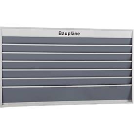 Stecktafel für Baupläne, 6 Schienen
