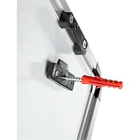 Stecktafel Ultradex Planrecord, Wandmontage, 32 waagerechte Schienen, B 620 x T 22 x H 440 mm, schwarz 