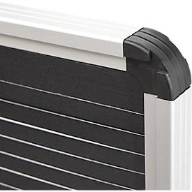 Stecktafel Ultradex Planrecord, Wandmontage, 61 waagerechte Schienen, B 1020 x T 22 x H 770 mm, schwarz