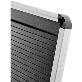 Stecktafel Ultradex Planrecord, Wandmontage, 61 waagerechte Schienen, B 1250 x T 22 x H 770 mm, schwarz