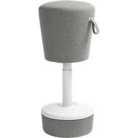 Steh-/Sitzhocker NICK, höhenverstellbar 570 - 900 mm, grau