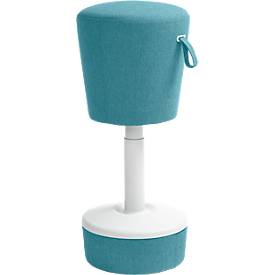 Steh-/Sitzhocker NICK, höhenverstellbar 570 - 900 mm, hellblau