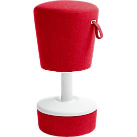 Steh-/Sitzhocker NICK, höhenverstellbar 570 - 900 mm, rot