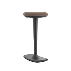 Steh-/ Sitzhocker Nowy Styl Timmi, Polyurethanschaum-Polster, Anti-Rutsch, Höhenverstellung, H 515-745 mm, schwarz/beige meliert