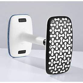 Steh-/ Sitzhocker Nowy Styl Timmi, Polyurethanschaum-Polster, Anti-Rutsch, Höhenverstellung, H 515-745 mm, weiß/blau meliert