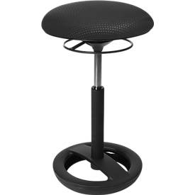 Stehhilfe Sitness HIGH BOB, für ergonomisches Sitzen, höhenverstellbar, Schwingeffekt, H 490-700 mm, schwarz, Gestell schwarz pulverbeschichtet