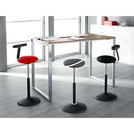 Stehhocker ROVO SOLO mit Monopad, 3D-Gestrick, schwarz/schwarz