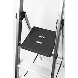 Stehleiter Facal PiuSu, Stufen wahlweise 3 – 8, Aluminium, einseitig begehbar