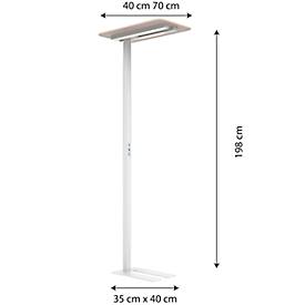 Stehleuchte UNILUX NEXUS LED, Sensortechnik, 4000 K, 40000 Stunden, für bis zu 2 Arbeitsplätze, Sockel, weiß 