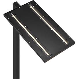Stehleuchte Worklight EASY FL 940, LED 60 W, dimmbar, 4000 K, 7150 lm, direkt/indirekt, H 1950 mm, Kopf 570 x 280 mm, Stahlfuß, schwarz