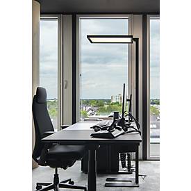 Stehleuchte Worklight EASY FL 940, LED 60 W, dimmbar, 4000 K, 7150 lm, direkt/indirekt, H 1950 mm, Kopf 570 x 280 mm, Stahlfuß, schwarz