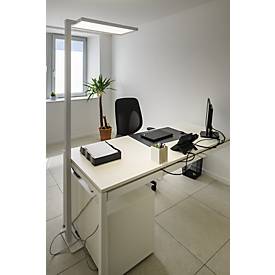 Stehleuchte Worklight EASY FL 940, LED 60 W, dimmbar, 4000 K, 7150 lm, direkt/indirekt, H 1950 mm, Kopf 570 x 280 mm, Stahlfuß, weiß 