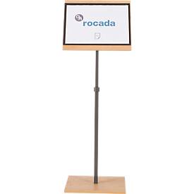 Stehpult Rocada Natural, für Format A3 hoch/quer, mit magnetischem Dokumentenhalter, B 400 x T 300 x H 1000-1320 mm