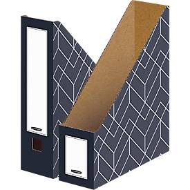 Stehsammler BANKERS BOX® Décor, FSC®-zertifizierter Karton, L 237 x B 106 x H 303 mm, für DIN A4 Formate, mitternachtsblau, 5 Stück