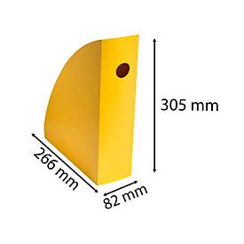 Stehsammler Exacompta BEE BLUE Pen Cube, für Dokumente im Format A4+, mit Griffloch, Kunststoff, safrangelb, 6 Stück