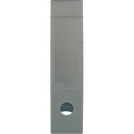 Stehsammler Helit The Green Bridge, für Format A4-C4, Rückenbreite 78 mm, Recyclingkunststoff, lichtgrau, 4 Stück