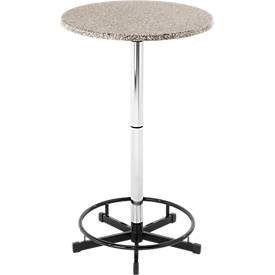 Stehtisch, Bistrotisch, wetterfest, Ø 700 mm, beige marmoriert