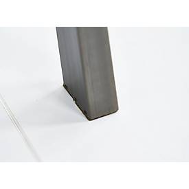Stehtisch Meeting Point, rechteckig, A-Fuß-Gestell, B 1750 x T 680 x H 1042 mm, weiß/anthrazit