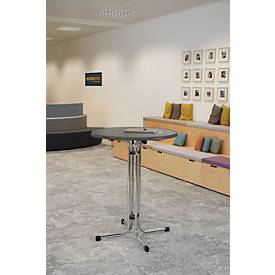 Stehtisch Quickstep, desinfektionsmittelbeständig, Gestell verchromt
