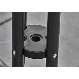 Stehtisch Quickstep ohne Sonnenschirmöffnung, desinfektionsmittelbeständig, Ø 700 mm, anthrazit