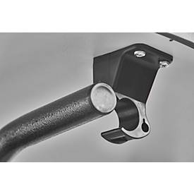 Stehtisch Quickstep ohne Sonnenschirmöffnung, desinfektionsmittelbeständig, Ø 700 mm, anthrazit